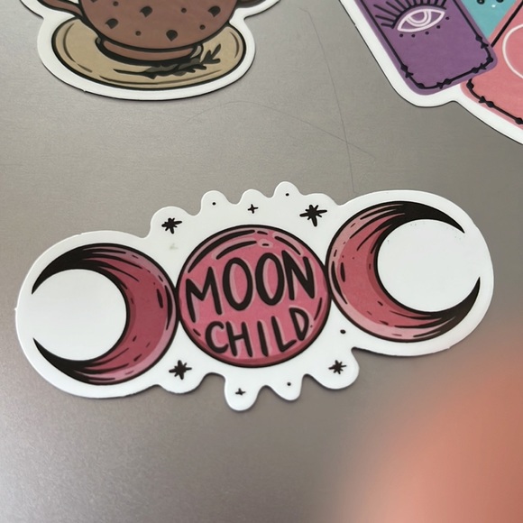 Set of 6 Witchy, Tarot & Crystal Waterproof Stickers - Picture 3 of 7